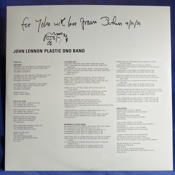 John Lennon - Plastic Ono Band NM NM