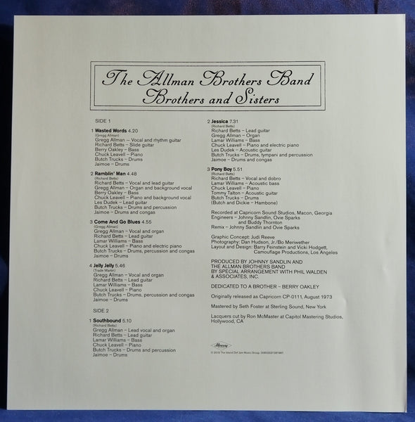 The Allman Brothers - Brothers and Sisters NM NM
